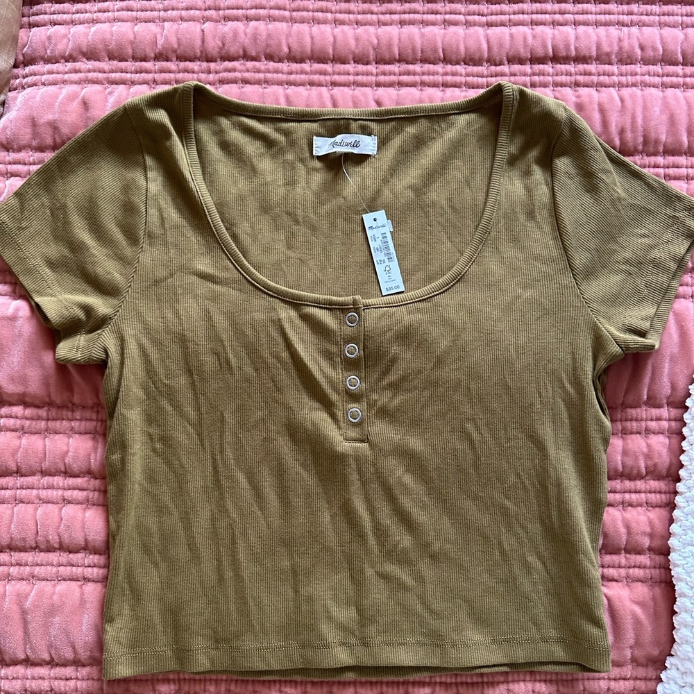 NWT Madewell Small Crop Ribbed Too